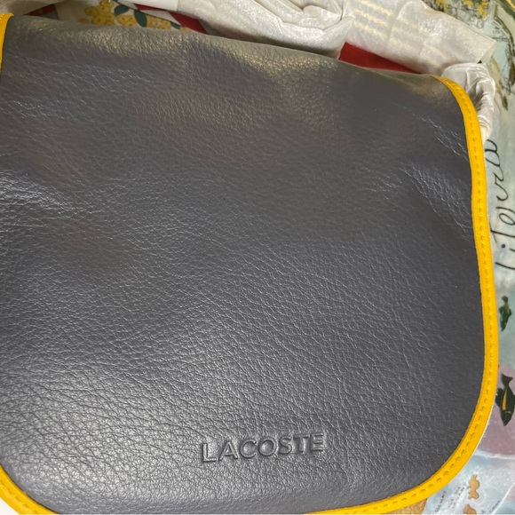 NWT. Lacoste Women's Court Line Contrast Piping Small Hobo Bag - Picture 5 of 13